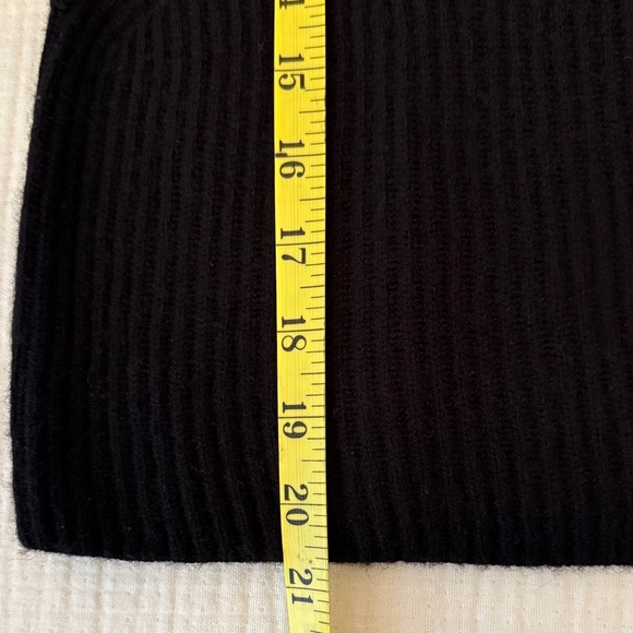Madewell Black Ribbed Crew Neck Sweater 90%Wool 10% Cashmere - Picture 10 of 14